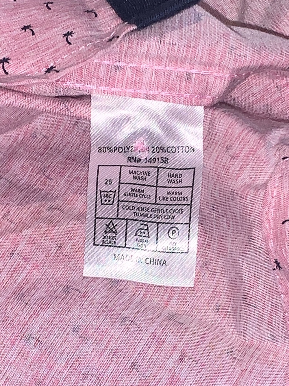 Craft + Flow Voyage Boys Pink Palm Tree Button Down Shirt Size 4-5 Kids Summer - Picture 7 of 8